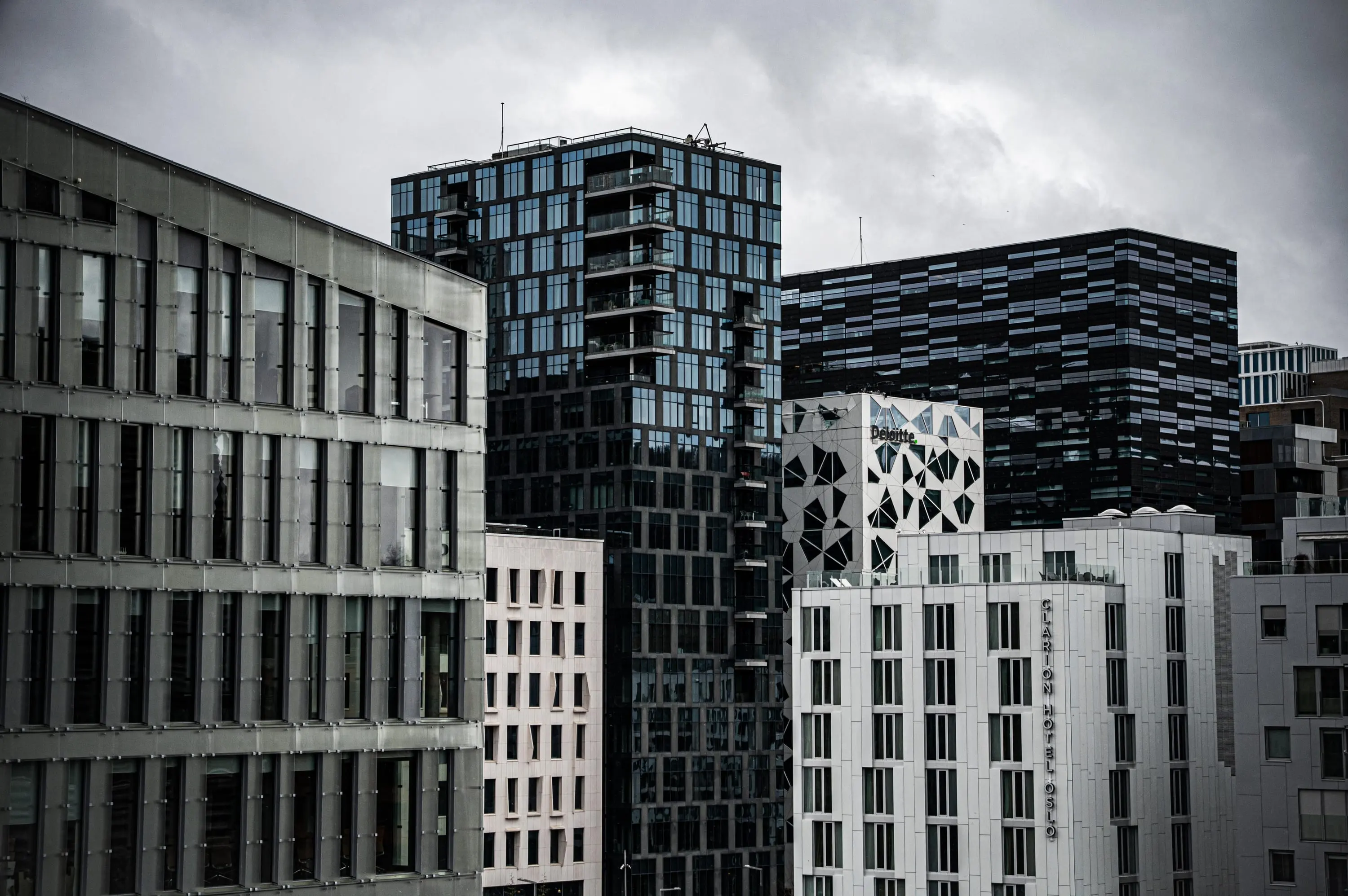 Skyline von Oslo mit moderner Architektur