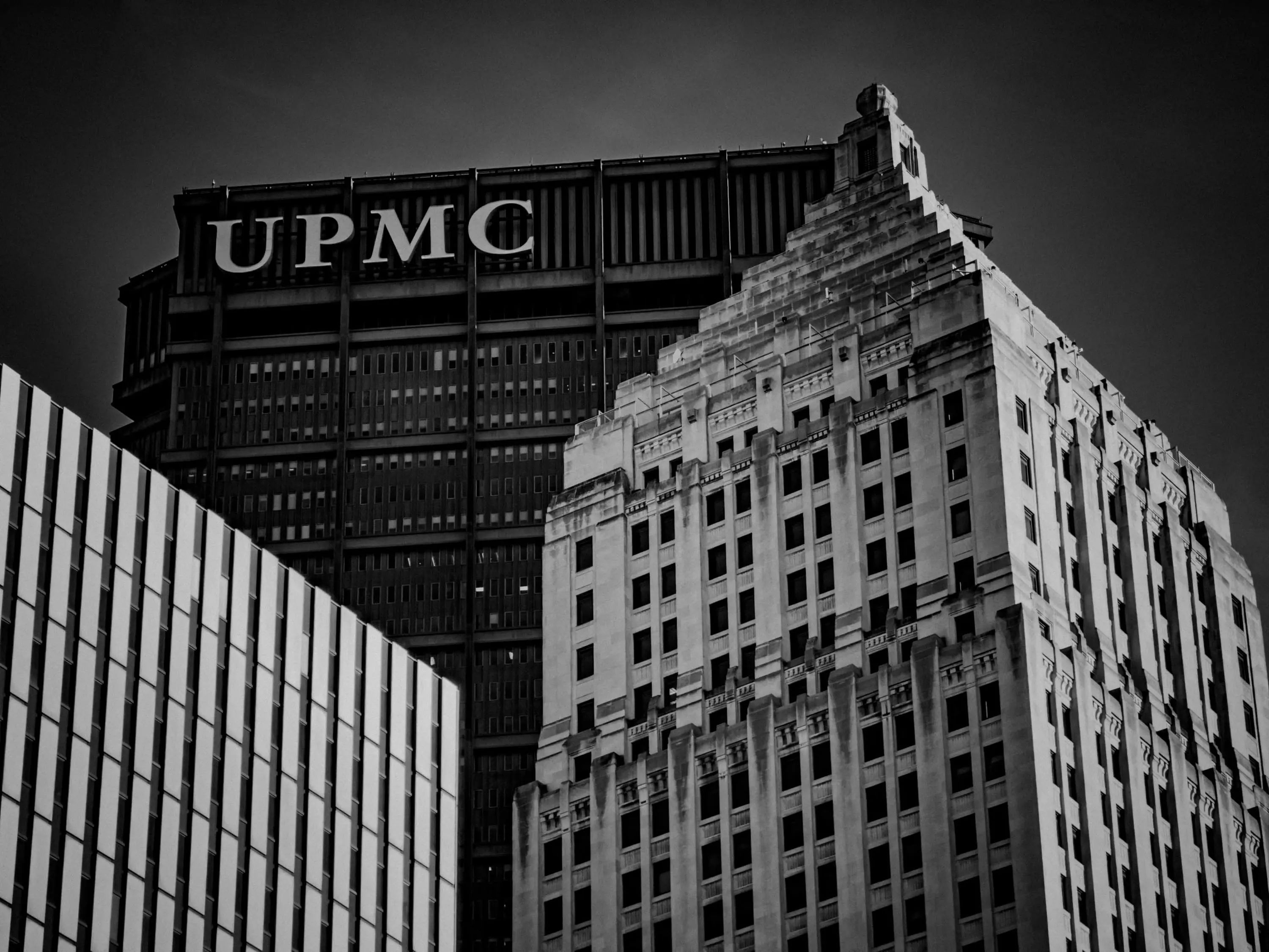 Pittsburgh in Schwarz-Weiß, urbane Struktur